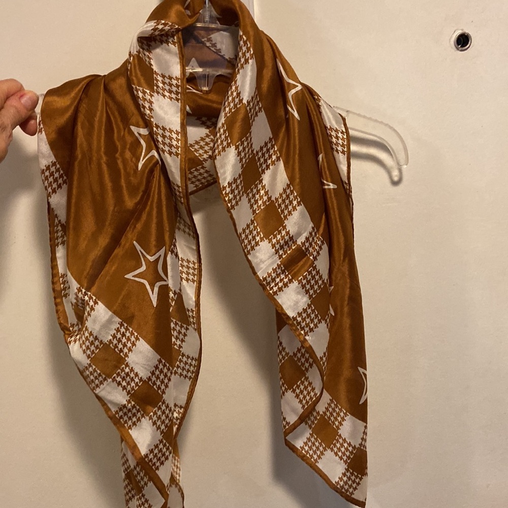 Harve Bernard scarf- 100% silk. Squares and stars. In excellent condition